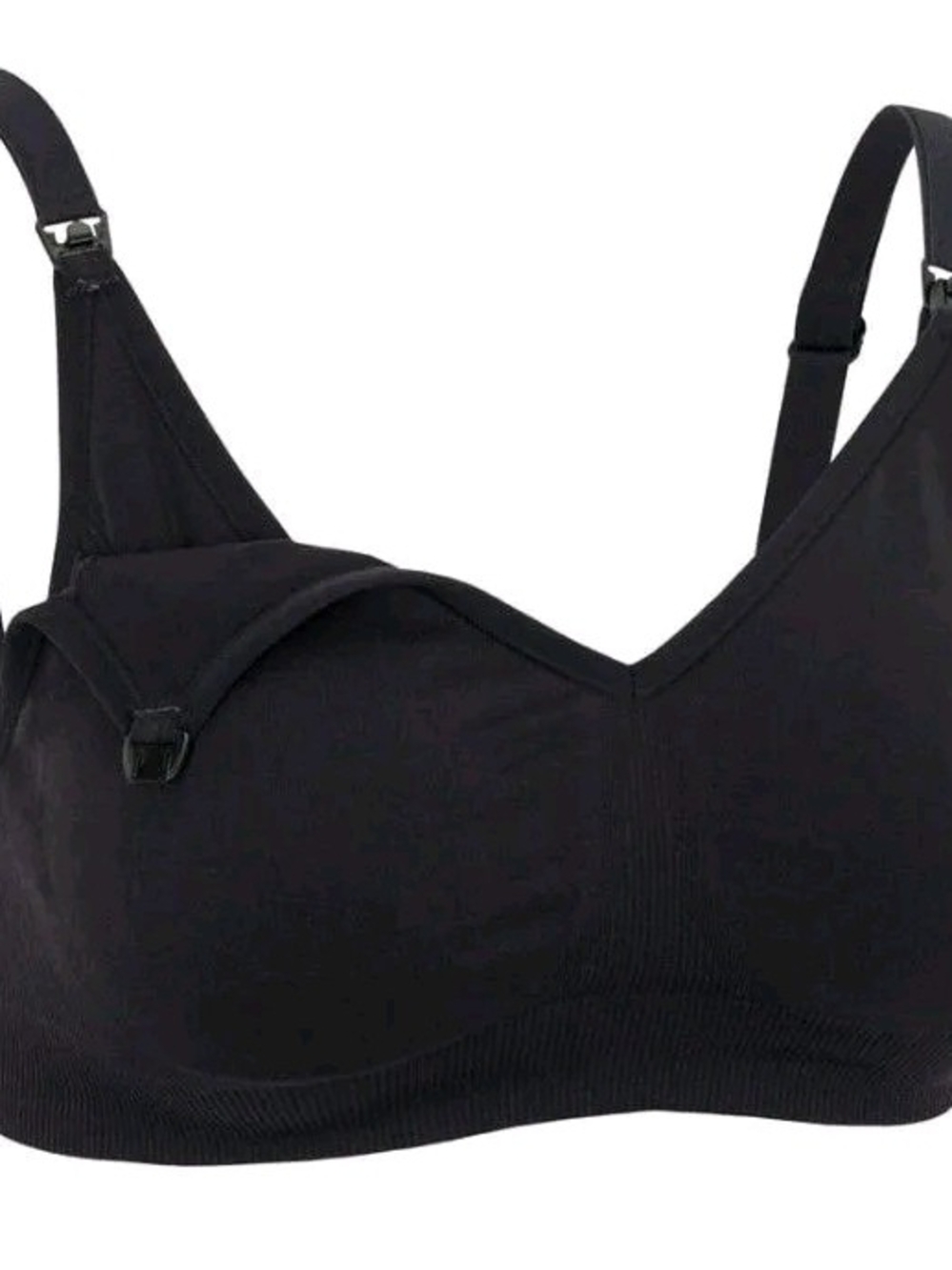 Ingrid & Isabel Black Seamless Nursing Pumping Wireless Bra